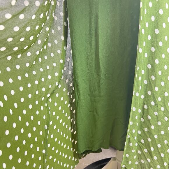 Reformation Edamame Green Carolena Polka Dot Midi Dress size 12 women - Picture 11 of 16